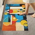 thumbnail image 2 of Yayeee Bath Rug for Bathroom Floor Non Slip Contour Fluffy Soft Absorbent Mat, 20"x24", Modern Cocktails, 2 of 7