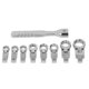 thumbnail image 2 of Llave De Trinquete, Kit De Llave De Trinquete Dureza Giratoria De 180 Grados 9 Piezas Para Reparación Y Mantenimiento De Automóviles ANGGREK Detachable Ratchet Wrench Set, 2 of 8