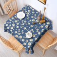 thumbnail image 2 of Floral Square Tablecloth 42x42in(107x107cm) – Waterproof Polyester Printed Table Cover, Wrinkle Resistant & Washable for Kitchen Dining Picnic Party Decor, Thanksgiving,Christmas, Spring,Flower, 2 of 6