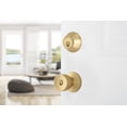 thumbnail image 3 of Brinks Keyed Entry Polished Brass Tulip Doorknob and Deadbolt Combo Twin Pack, 3 of 20