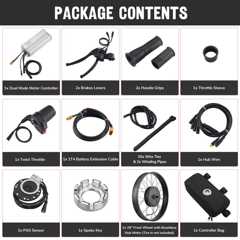 Electric bike 2024 parts list