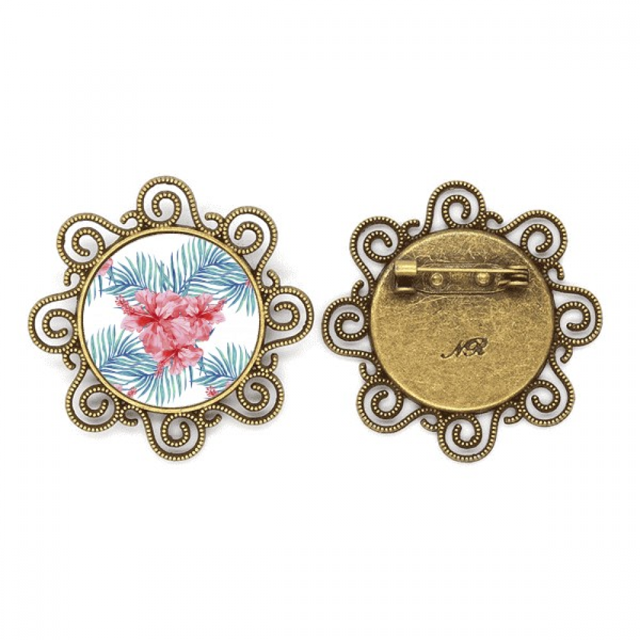 Planta Rojo hoja símbolo Broche de flores, regalo de joyería para mujeres y niñas Unbranded M