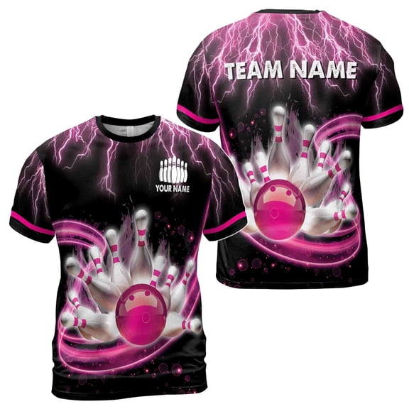 Funny Customize Name Team Name Bowling Team Men's T-Shirt S-5XL