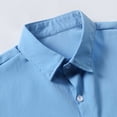thumbnail image 6 of Men's Plus Size Lapel Single Breasted Long Sleeve Pocket Button Work Shirt Solid Color Tops, 6 of 6