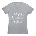 thumbnail image 1 of Tstars Womens Thanksgiving Shirt Holiday Grateful Shirt Fall Top Cute Thanksgiving Gift Shirts for Her Women V Neck Fitted T Shirt, 1 of 3