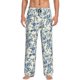 thumbnail image 1 of Fotbe Vintage Blue Floral Pantalones de Pijama para Hombre, Pantalones de Dormir, Pantalones de Casa con Cintura Ajustable y Bolsillos-Medium, 1 of 6