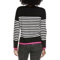 thumbnail image 2 of CeCe womens  Sailor Stripe Heart Sweater, XL, Black, 2 of 3