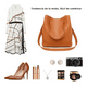 thumbnail image 3 of Bolso Casual Para Mujer 4 Piezas Marron Malubero Malu1863, 3 of 3
