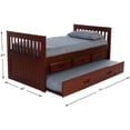 thumbnail image 3 of Donco Kids 3 Drawer Twin Solid Wood Mission Spindle Bed with Trundle in Merlot, 3 of 3