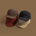 thumbnail image 6 of Hip Hop Casual Sun Protection Cotton Adjustable Short Brim Golf Dad Hat Baseball Caps Snapback Caps Sunscreen Hats COFFEE, 6 of 8