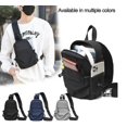 thumbnail image 4 of Negro*Sling Crossbody Mochila Bolso de hombro para hombres y mujeres, Mochila ligera con una correa Sling Bag, 4 of 6