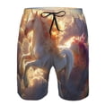 thumbnail image 3 of Fotbe Rainbow Cloud White Horse Trajes de Baño Estampados para Hombre, Shorts de Verano de Secado Rápido, Ropa de Playa, Bañadores-Small, 3 of 6