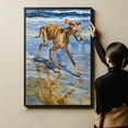 thumbnail image 6 of Funny Dog on Beach Canvas Wall Art, Azawakh Dog Picture Ocean Artwork for Bathroom Bedroom Living Room, Art Decor 8x12 Inches, 6 of 6