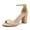 NUDE-NUBUCK, variant on Women's Chunk Low Heel Pump Sandals