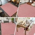 thumbnail image 6 of Peach Pink 6x9 Area Rugs, Farmhouse Burlap Solid Pink Color Modern Linen Texture Non-Skid Rubber Backing Large Rectangle Rugs - Living Room Bedroom Home Office, Indoor Floor Mat Carpets Washable Rug, 6 of 9