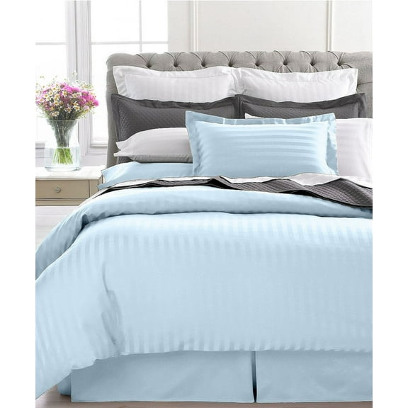 Home Design 1800 Series Luxurious Hotel Stripe Sheet Sets (Twin XL, Blue)