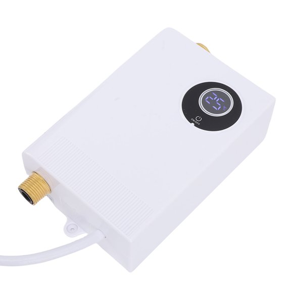 Calentador De Agua Sin Tanque Mini Temperatura Constante Calentador De Agua Para El Apartamento De La Cocina Baño RV White, Diseño De Pantalla Táctil Inteligente, Nivel De