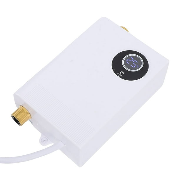 Calentador De Agua Sin Tanque Mini Temperatura Constante Calentador De Agua Para El Apartamento De La Cocina Baño RV White, Diseño De Pantalla Táctil Inteligente, Nivel De