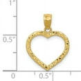 thumbnail image 3 of 14k Diamond-cut Nugget Heart Pendant, 3 of 3