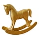 thumbnail image 3 of Estatua de caballo mecedor, figura decorativa de madera, adorno de escritorio para la oficina y la vida. Oro, 3 of 8