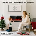 thumbnail image 7 of CRZOE 36 inch Recessed and Wall Mounted Electric Fireplace, Ultra Thin ad Low Noise, Fit for 2 x 4 and 2 x 6 Stud, Remote Control with Timer,Touch Screen,Adjustable Flame Color and Speed, 7 of 7