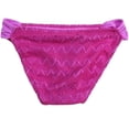 thumbnail image 2 of Hula Honey PINK/LILAC Crochet Side Tab Hipster Bikini Swim Bottom, US X-Large, 2 of 4