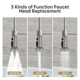 thumbnail image 5 of Spring Pull Down Kitchen Faucet Head Replacement for Kitchen Faucet, 3-Modes & 7 Adapters Brushed Nickel Finished, 5 of 9