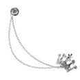 thumbnail image 2 of HEMOTON Crown Hanging Chain Brooch Pin for Men Decorative Metal and Rhinestone Vintage Style Silver Color, 2 of 6
