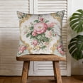 thumbnail image 6 of HuiXinOu Flower Printed Pillow Case with Hidden Zipper, Decorative Cushion Cover for Living Room Bedroom Office, Soft Home Decor, 6 of 6
