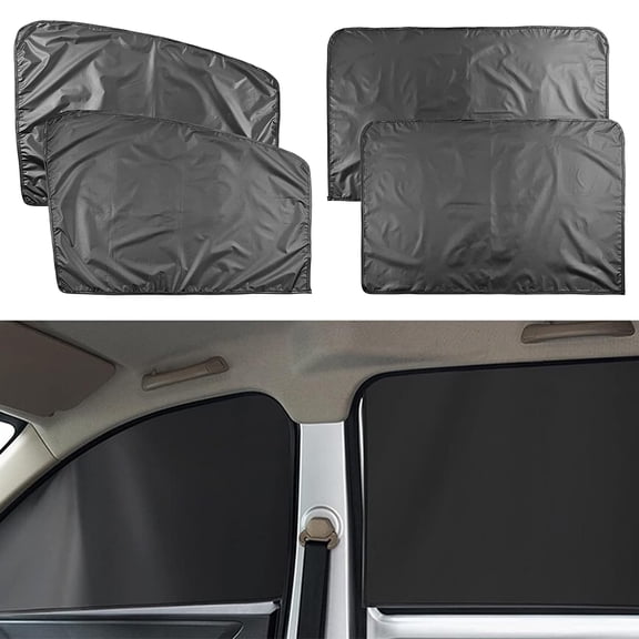 Car Window Shades, HOMEYA 4 Pack Magnetic Car Side Window Sun Shade Cover Front Rear Shield UV Block Protection (Front & Rear)