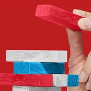 Hasbro Jenga Stacks and Stripes Party Game, Red, White, and Blue Wood Blocks, Boys & Girls, Fun Summer Activities for Child, Adults & Families, Ages 6+