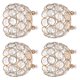 thumbnail image 1 of Hollow Design Metal Crystal Candle Bowls 4PCS Tone Tealight Stands Suitable For Wedding Party Decorations Tble Ornaments Silver, 1 of 5