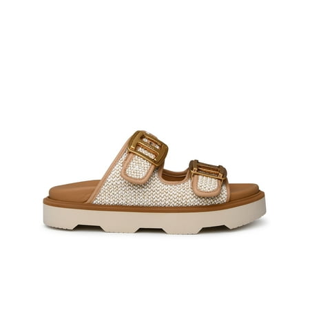 

HOGAN Sandalo H620 In Rafia Beige
