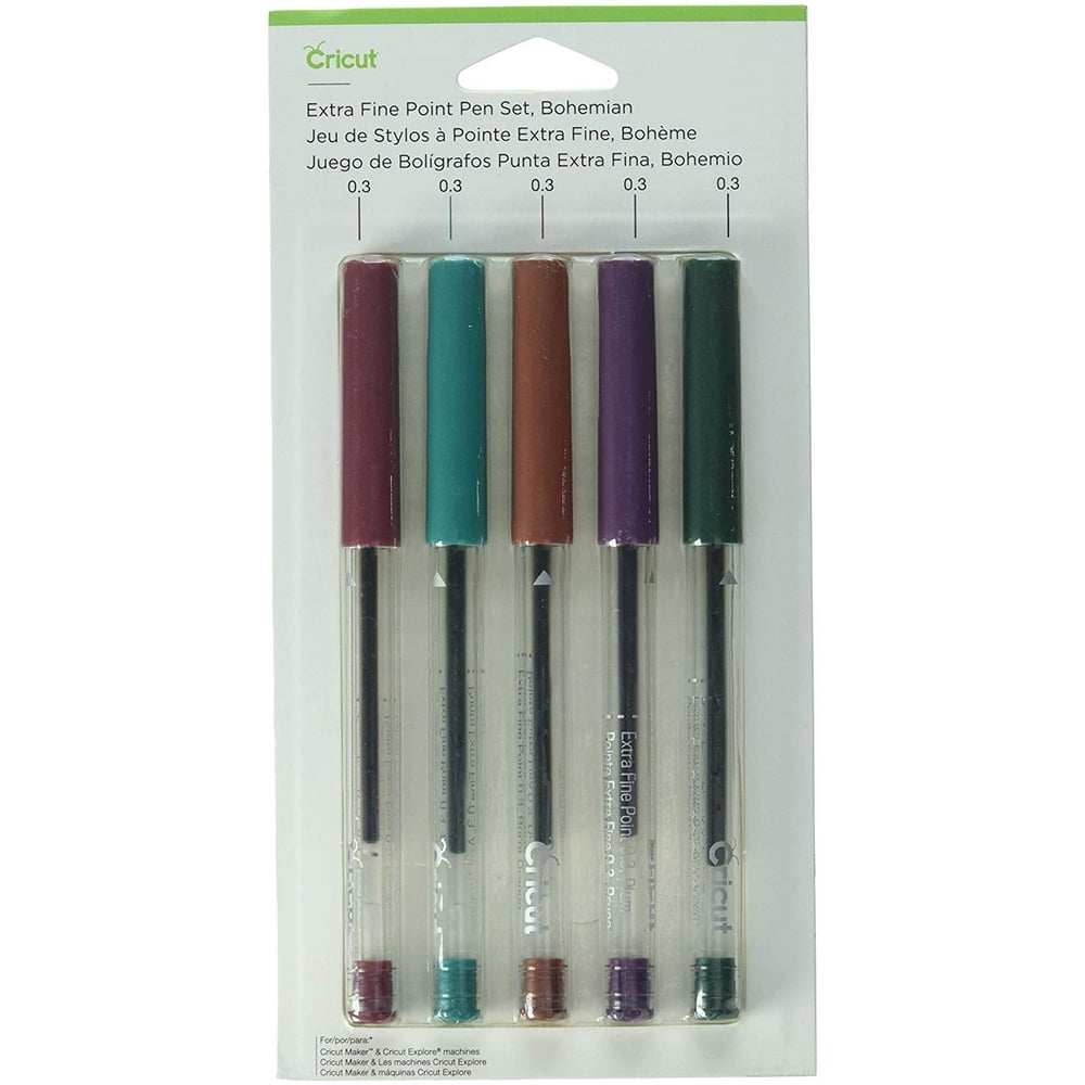 Cricut Extra Fine Point, Bohemian Pen Set 5Pack Multi Color