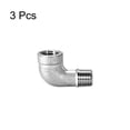 thumbnail image 3 of Accesorio de tubería de acero inoxidable 316, codo de 90 grados 1/4 BSPT hembra x 1/4 BSPT macho, 3pcs, 3 of 3