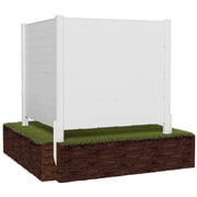 Betisef Privacy Fence Panels 48''W x 45.4''H, Outdoor Privacy Screen & Trash Can Enclosure, PVC Weather-Resistant Fence for AC Unit, Pool Equipment, Backyard Garden, Easy Assembly(2 Panels)