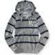 thumbnail image 1 of Sudadera con capucha Aeropostale gris de rayas con cremallera completa para hombre grande, 1 of 1