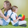 thumbnail image 4 of EeaseCA Rainbow Tambourine Hand Drum with Double Row Jingles Handheld Percussion Instrument, 4 of 8