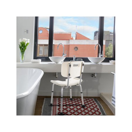 Height Adjustable Medical Shower Chair Shower Bath Chair Detachable Backrest Bathtub Stool BEDTS