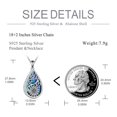 thumbnail image 4 of S925 sterling silver sunflower urn necklace, teardrop abalone cremation jewelry, women, 4 of 6