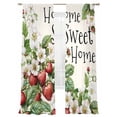 thumbnail image 6 of Strawberry Sheer Curtains for Living Room Bedroom Summer Fruits Spring Floral Botanical Sheer Curtains 84 Inch Long 2 Panels Set Light Filtering Curtain Window Treatments Drapes for Dining Room, 6 of 6