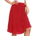 thumbnail image 1 of ZXIHZF Jupe Midi Plissée Fluide en Chiffon Classique pour Femmes, 1 of 5