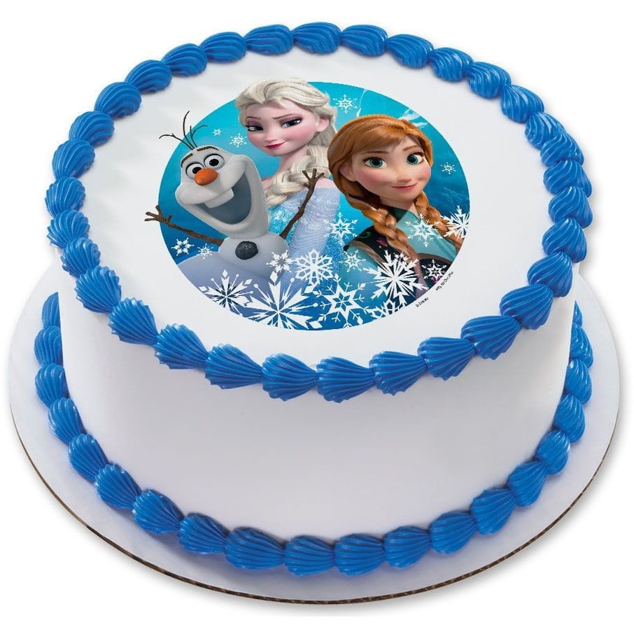 DISNEY FROZEN 7.5" ROUND EDIBLE CAKE TOPPER (EACH)