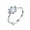 White, variant on Rose Gold Footprint Ring Hand Ornament Jewelry Elegant Delicate Design Fashion Accessory Gift for Women