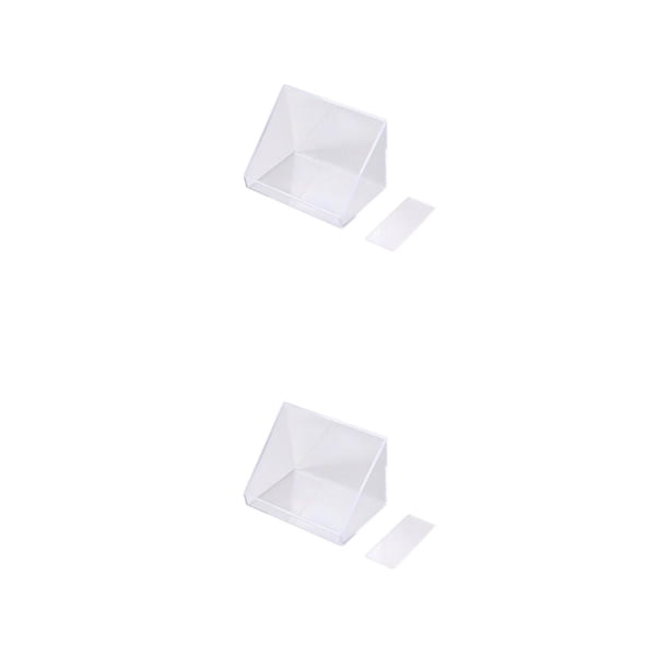 Yuarrent Estante montado en la pared, decodificador de TV sin perforaciones, estante para enrutador, soporte de partición de almacenamiento, Transparente 2Conjunto
