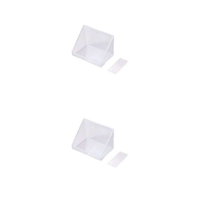 Yuarrent Estante montado en la pared, decodificador de TV sin perforaciones, estante para enrutador, soporte de partición de almacenamiento, Transparente 2Conjunto