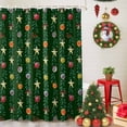 thumbnail image 5 of Shower Curtain 66"W x 72"L Christmas Colorful Balls Red Berry Leaves Green Fabric Shower Curtains Set with Hooks Water Repellent Bathroom Curtains Machine Washable Bathroom Accessories, 5 of 9