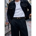 thumbnail image 6 of Maikun Belts for Men Gold Buckle Vintage Crazy Horse Leather Black Casual Belt, 6 of 7