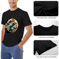 thumbnail image 6 of Let Them Men's Cotton HD Print Short Sleeve T-Shirt Crew Neck Top Black L, 6 of 7