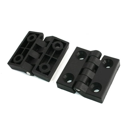 - Uxcell 2PCS Black Single Metallic Axle Plastic Wardrobe Door Flap Hinge 50x50mm